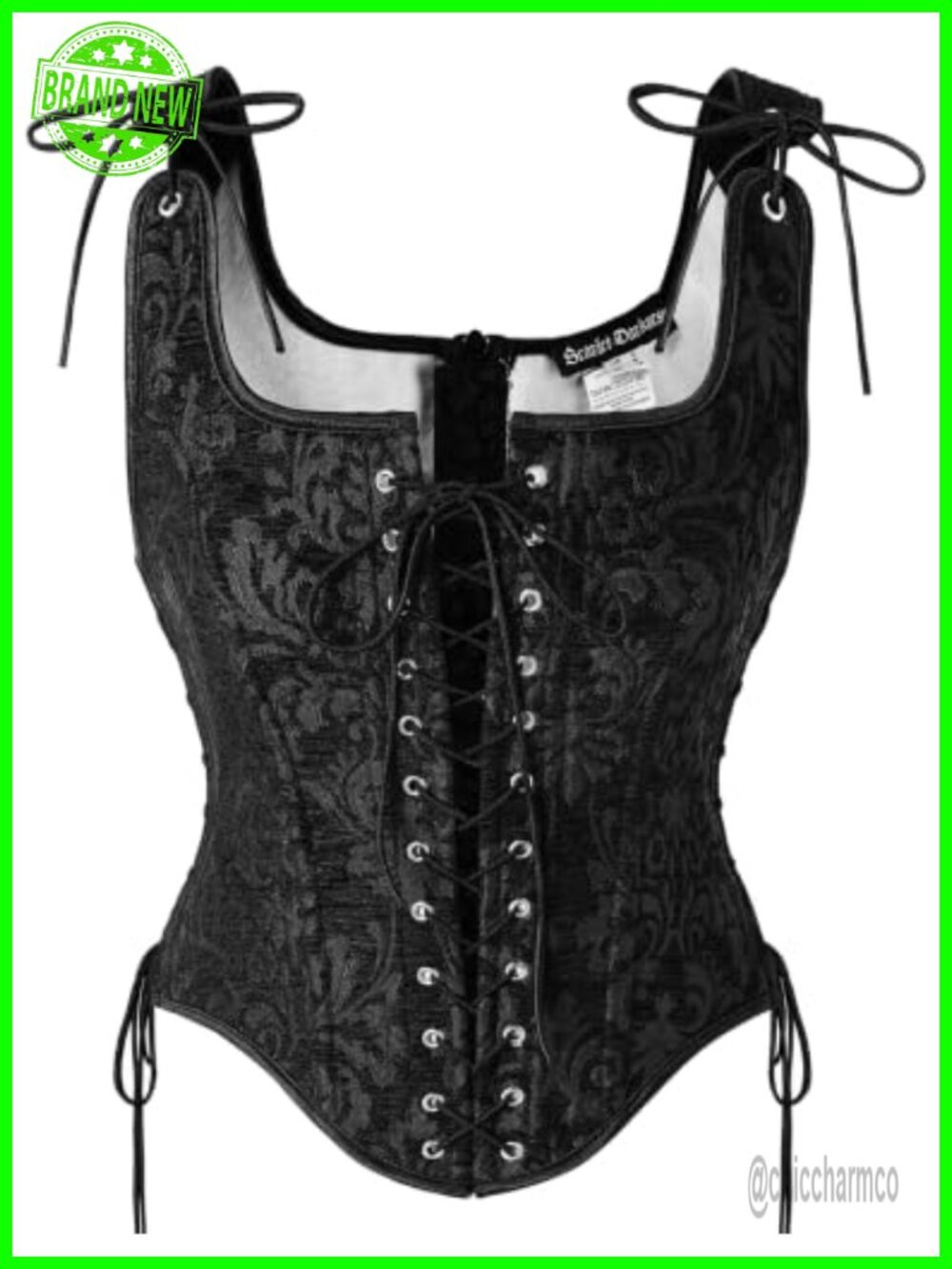 Boned Bustier Corset Top Adjustable Lace-Up Renaissance Costume